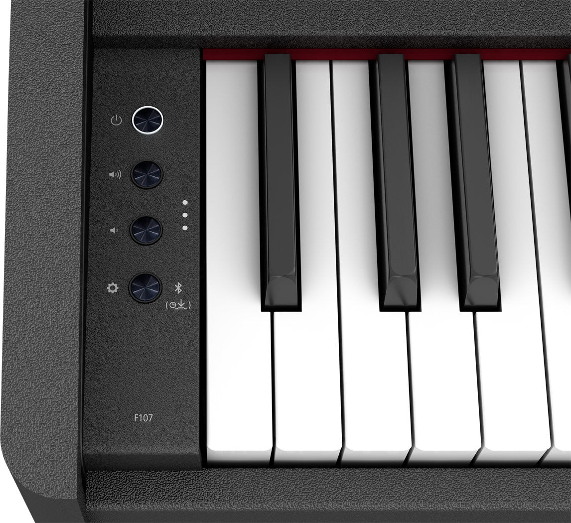 Roland F107-BK Slim Digital Piano Black Bundle - Fair Deal Music