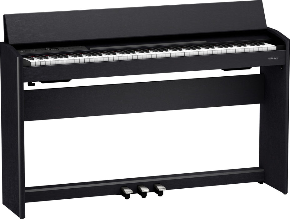 Roland F701-CB Compact Digital Piano Contemporary Black Bundle - Fair Deal Music