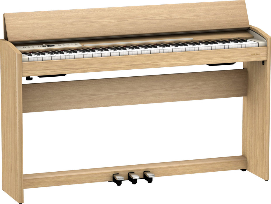 Roland F701-LA Compact Digital Piano Light Oak Bundle - Fair Deal Music