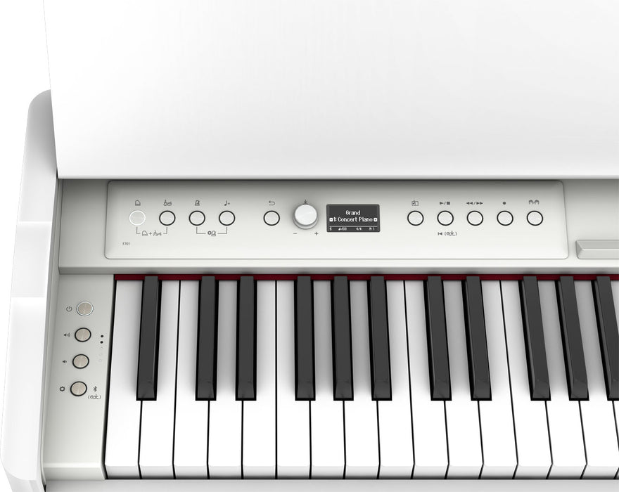 Roland F701-WH Compact Digital Piano White Satin - Fair Deal Music