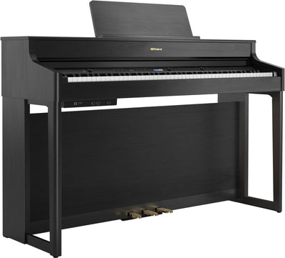Roland HP702-CH Digital Upright Piano Charcoal Black, Nearly New - Fair Deal Music