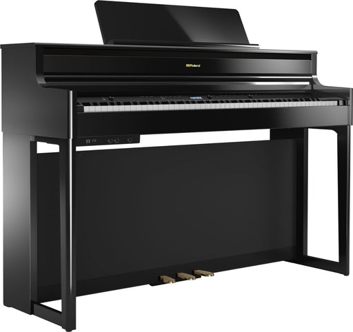 Roland HP704-PE Digital Upright Piano Polished Ebony - Fair Deal Music