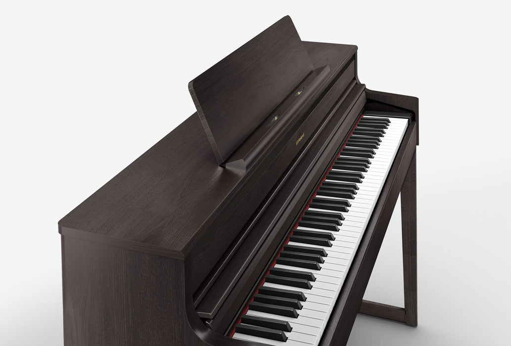 Roland HP704-DR Digital Upright Piano Dark Rosewood Bundle - Fair Deal Music