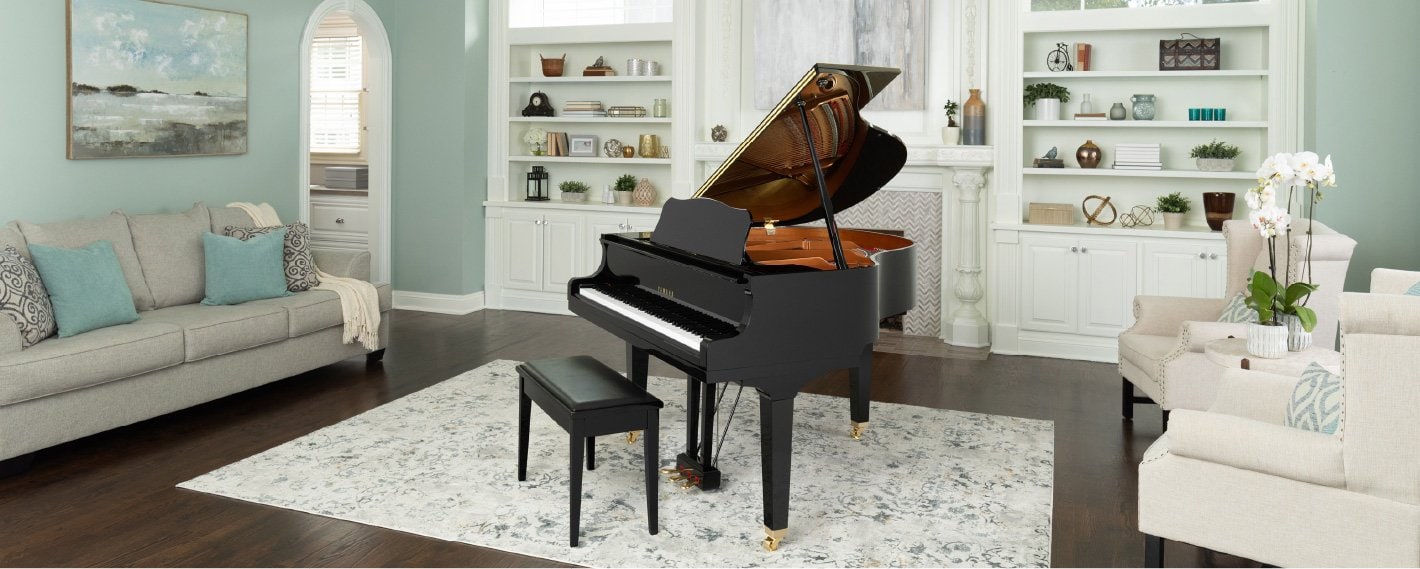 Yamaha GB1K 5ft Baby Grand Piano in Polished Ebony - Fair Deal Music