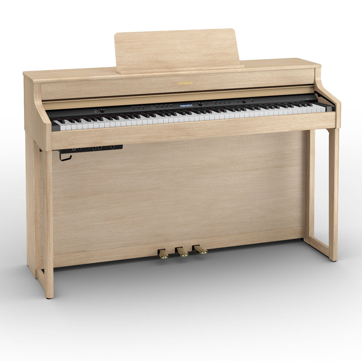 Roland HP702-LA Digital Upright Piano Light Oak Bundle - Fair Deal Music