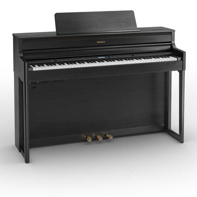 Roland HP704-CH Digital Upright Piano Charcoal Black Used - Free Local Delivery - Fair Deal Music