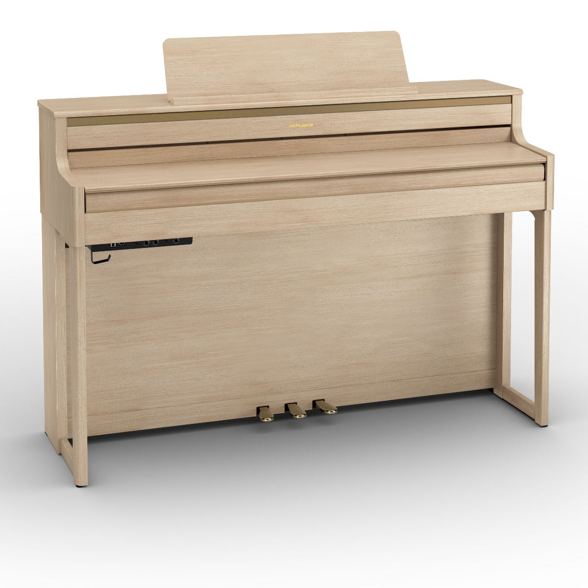 Roland HP704-LA Digital Upright Piano Light Oak Bundle - Fair Deal Music