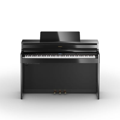 Roland HP704-PE Digital Upright Piano Polished Ebony (Showroom Model) - Fair Deal Music