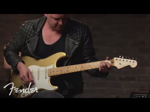 Fender Lincoln Brewster Stratocaster, Aztec Gold, Electric Guitar - Fair Deal Music