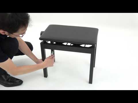 Load video: Roland BNC-05-LA Adjustable Piano Bench Light Oak (Showroom Model) - Fair Deal Music