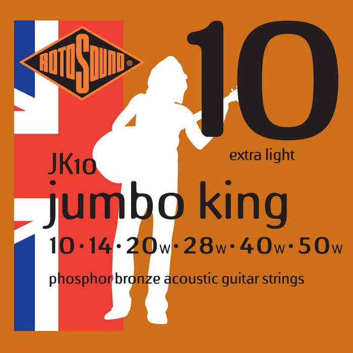 Rotosound JK10 Jumbo King 10 (10-50) Phosphor Bronze Strings - Fair Deal Music