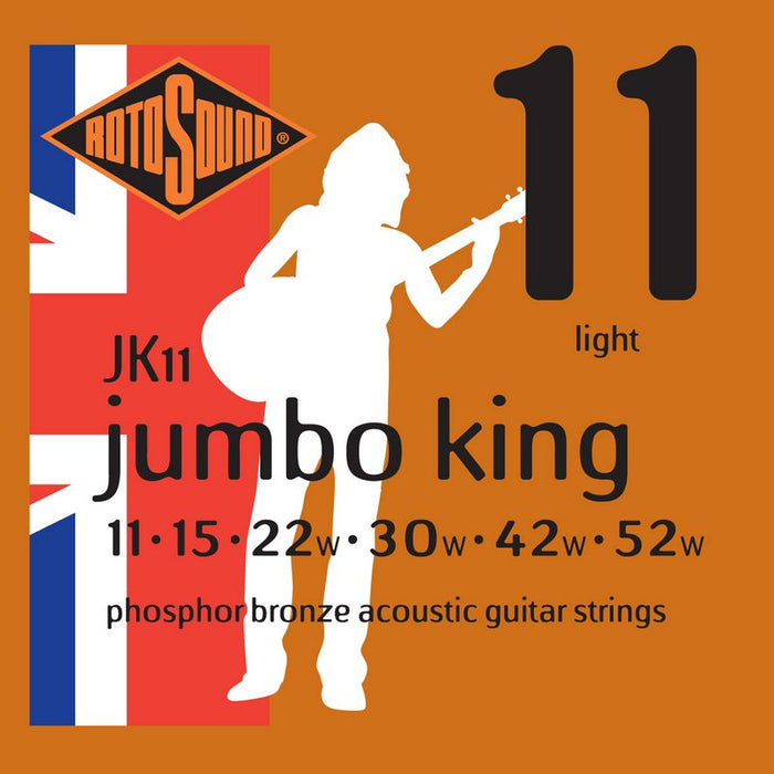 Rotosound JK11 Jumbo King 11 (11-52) Phosphor Bronze Acoustic Guitar Strings - Fair Deal Music