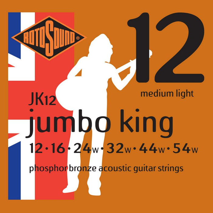 Rotosound JK12 Jumbo King 12 (12-54) Phosphor Bronze Acoustic Guitar Strings - Fair Deal Music