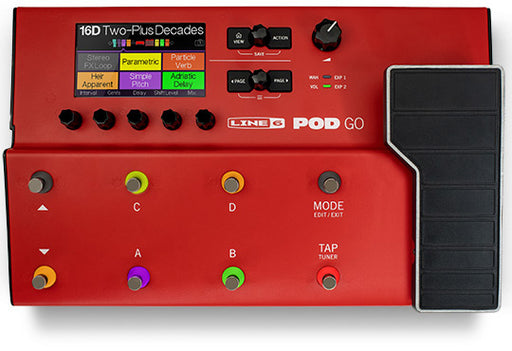 Line 6 POD Go Guitar Processor, Limited Edition Red - Fair Deal Music