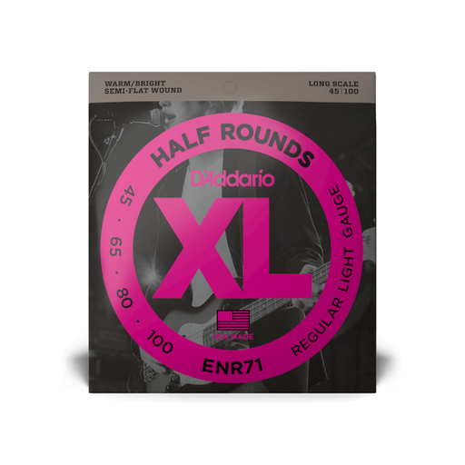 D'Addario ENR71 Half Round Bass Guitar Strings, Regular Light, 45-100, Long Scale - Fair Deal Music
