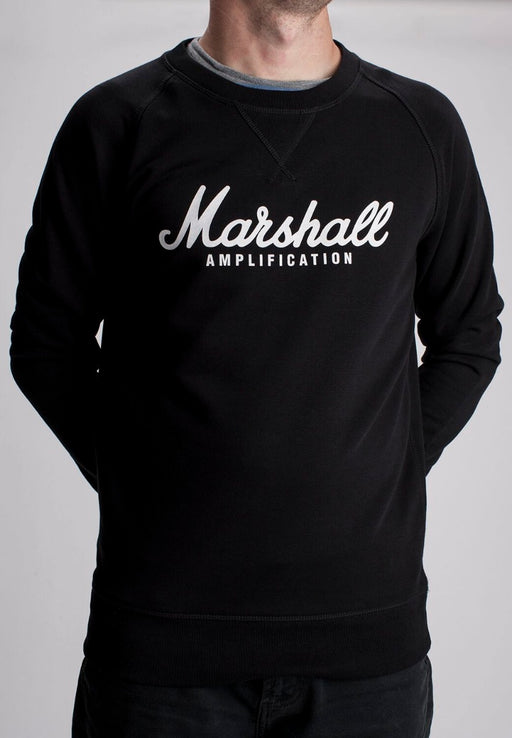 Marshall Script Logo Sweatshirt Black - Style 1 - Fair Deal Music