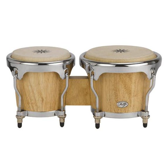 Natal Fuego Natural Wood Bongos, Natural - Fair Deal Music