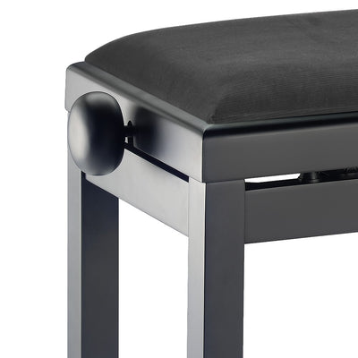 Stagg PBF39 Adjustable Piano Bench in Matt Black with Velvet Top - Fair Deal Music