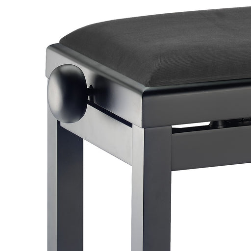 Stagg PBF39 Adjustable Piano Bench in Matt Black with Velvet Top - Fair Deal Music