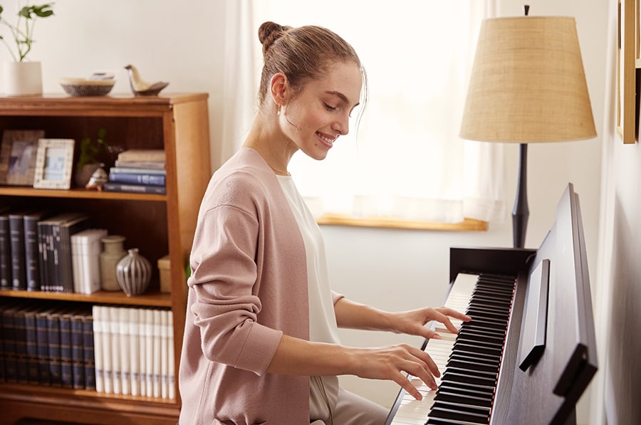 Yamaha YDP-S55B Arius Slim Digital Piano Black Walnut - Fair Deal Music