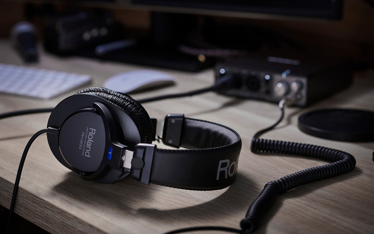 Roland RH-200 Monitor Grade Headphones Black (Display Model) - Fair Deal Music
