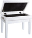 Roland RPB-400PW Adjustable Piano Bench with Storage in Polished White - Fair Deal Music