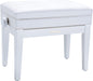 Roland RPB-400PW Adjustable Piano Bench with Storage in Polished White - Fair Deal Music