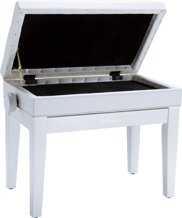 Roland RPB-400WH Adjustable Piano Bench with Storage in Satin White - Fair Deal Music
