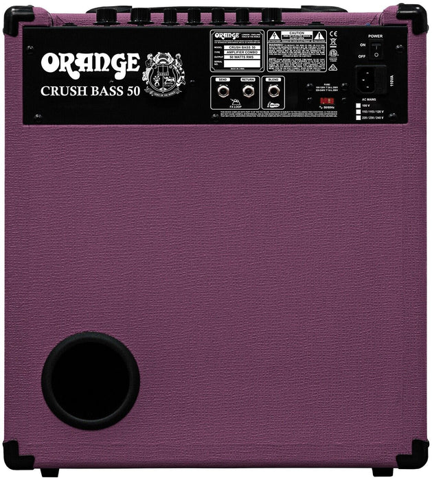 Orange Crush Bass 50 Limited Edition Glenn Hughes Purple - Fair Deal Music