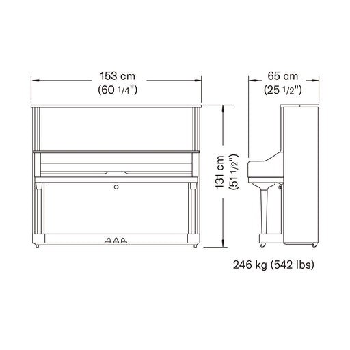 Yamaha U3 Upright Piano in Polished Ebony Serial No 2881051 - Fair Deal Music