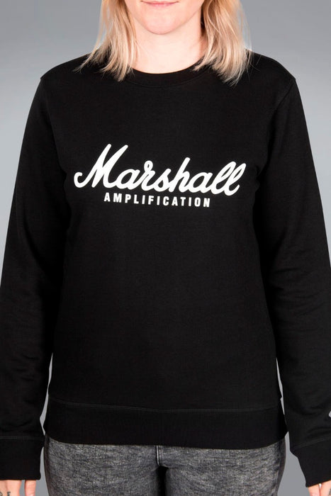 Marshall Unisex Script Logo Sweatshirt Black - Style 2 - Fair Deal Music