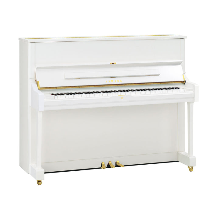 Yamaha U1 Upright Piano in Polished White - Fair Deal Music